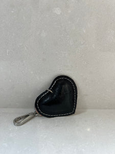 Leather Heart Keyring