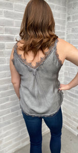 Lace detail vest