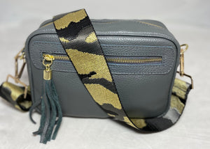 Camouflage print bag straps - Gold Hardware
