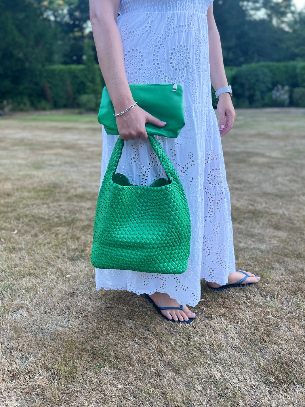 Hand Knitted Leather Tote Bag