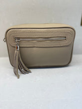 Crossbody Leather bag with Tassel- Silver Hardware