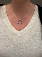 Large Four Leaf Diamanté necklace